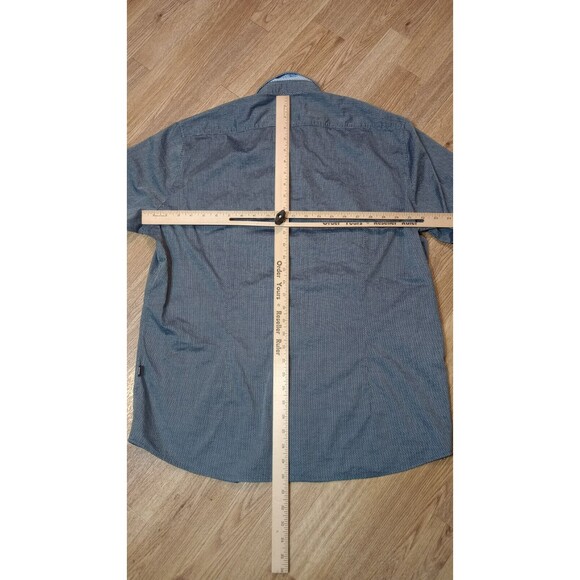 Hugo Boss Button Shirt Mens Extra Large XL Black Geometric Regular Fit Stretch - Picture 13 of 16